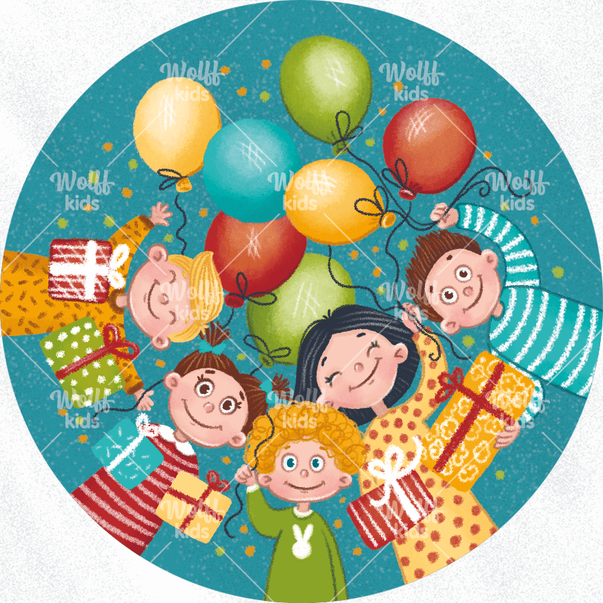 Einzelner Magnet: Kindergeburtstag